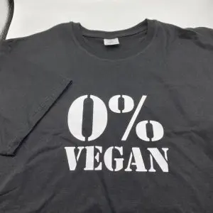 0% Vegan Herrenshirt schwarz